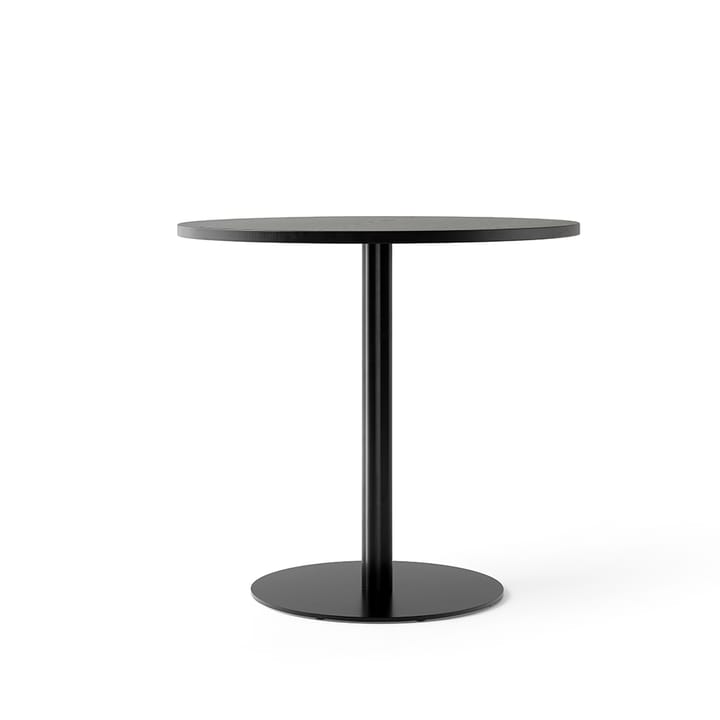 Tavolo da pranzo Harbour Column - Rovere nero, Ø 80 cm, base nera - Audo Copenhagen