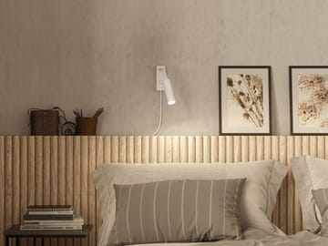 Lampada da parete Cato Slim braccio flessibile - Matte white - Belid