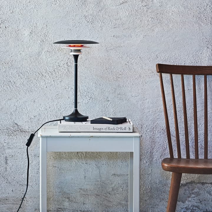 Lampada da tavolo Diablo Ø 20 cm, Nero opaco-rosso liscio Belid