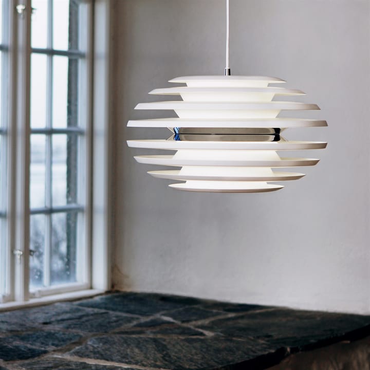 Lampadario Ellipse, Bianco opaco, cromo Belid