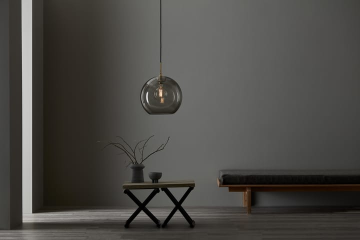 Lampadario Gloria Ø 32 cm - ottone-vetro fumé - Belid