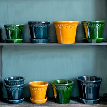 Vaso da fiori Copenhagen smaltato Ø 10 cm - Verde - Bergs Potter