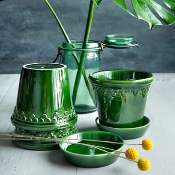 Vaso da fiori Copenhagen smaltato Ø 14 cm - verde - Bergs Potter