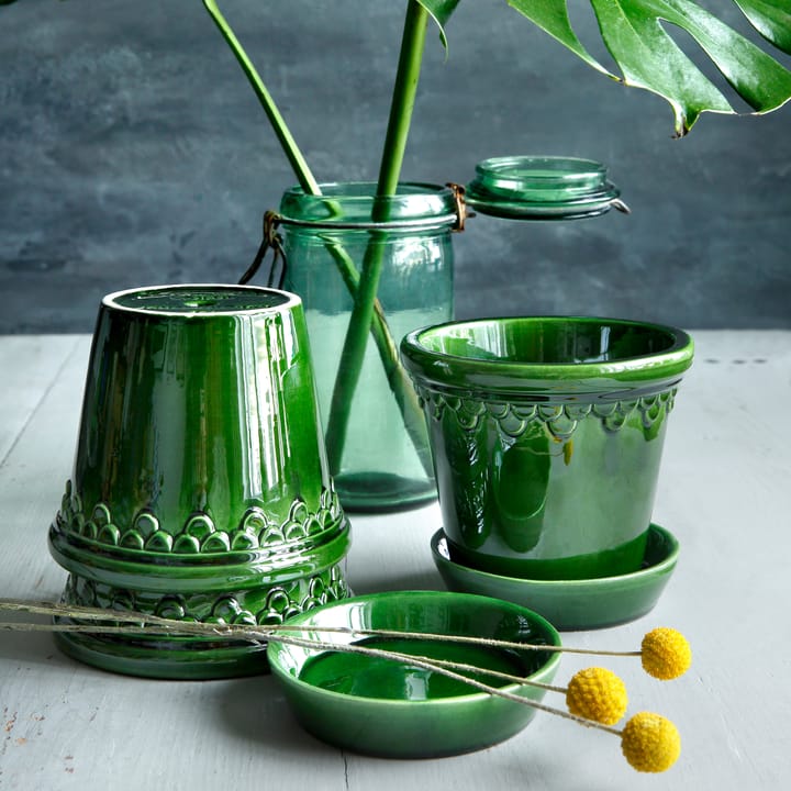 Vaso da fiori Copenhagen smaltato Ø 14 cm, verde Bergs Potter