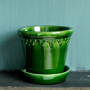 Vaso da fiori Copenhagen smaltato Ø 16 cm - Verde - Bergs Potter