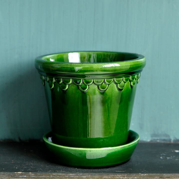 Vaso da fiori Copenhagen smaltato Ø 16 cm, Verde Bergs Potter