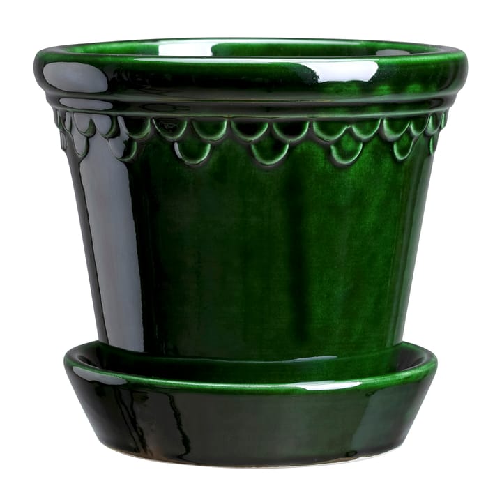 Vaso da fiori Copenhagen smaltato Ø 16 cm, Verde Bergs Potter