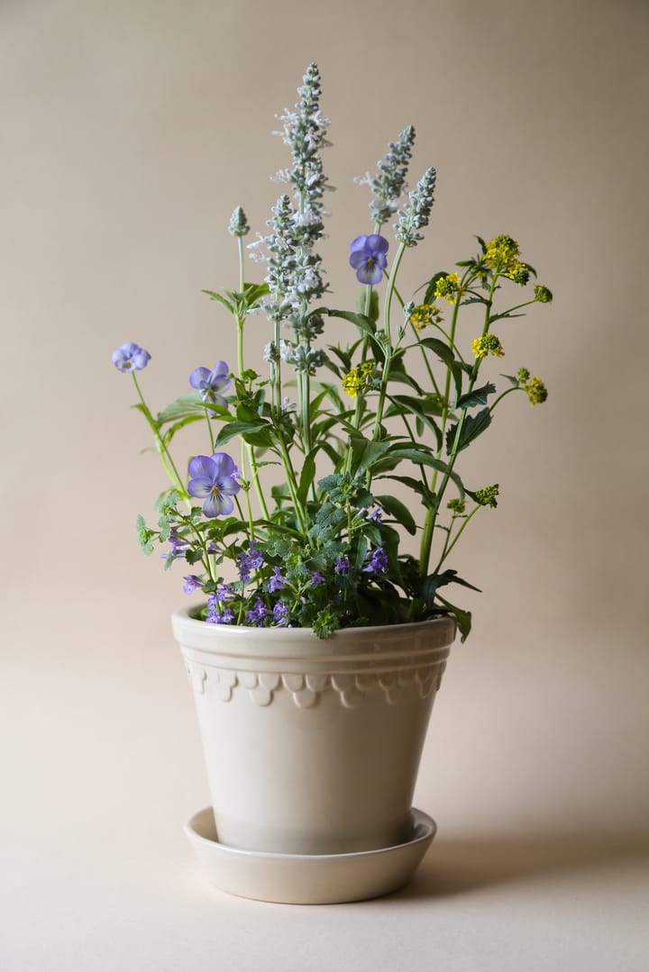 Vaso da fiori Copenhagen smaltato Ø 18 cm - Sand Stone - Bergs Potter