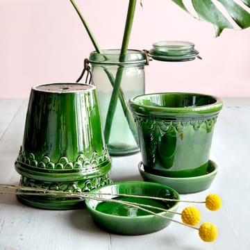 Vaso da fiori Copenhagen smaltato Ø 18 cm - Verde - Bergs Potter