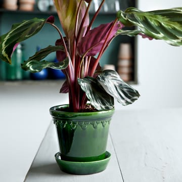 Vaso da fiori Copenhagen smaltato Ø 18 cm - Verde - Bergs Potter