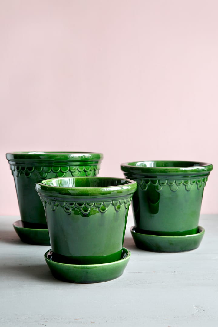 Vaso da fiori Copenhagen smaltato Ø 18 cm, Verde Bergs Potter