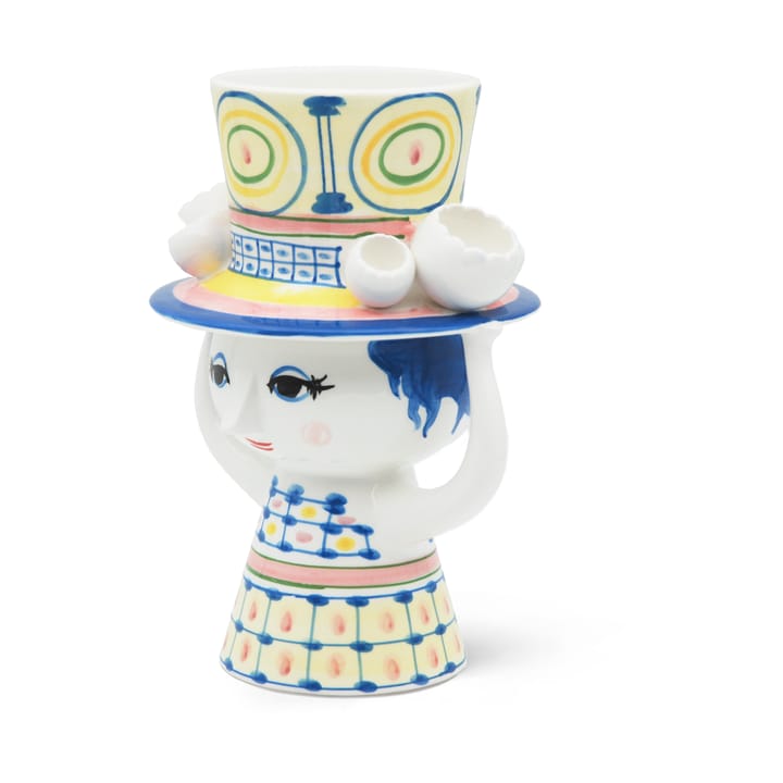 Vaso Lady with hat H20,5 cm, Blu Bjørn Wiinblad