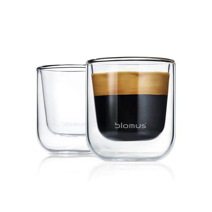 Bicchiere da espresso termoisolante Nero confezione da 2 - Trasparente - Blomus