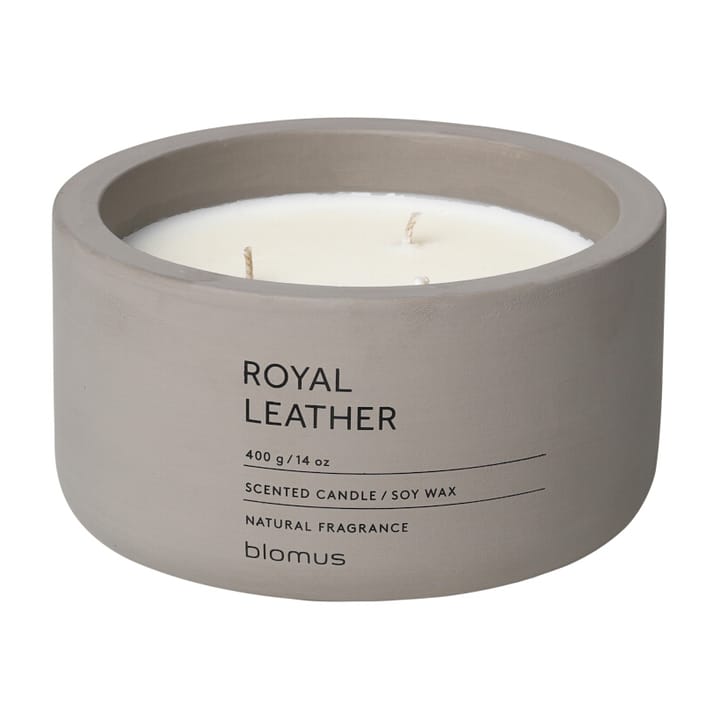 Candela profumata Fraga 25 ore - Royal leather-satellite - Blomus