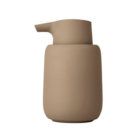 Dispenser sapone in ceramica Ø8,5 cm - Marrone - Blomus