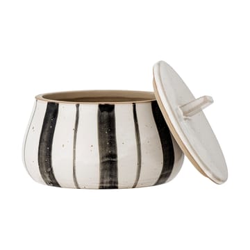 Barattolo Marita con coperchio Ø 12 cm - Bianco, nero - Bloomingville