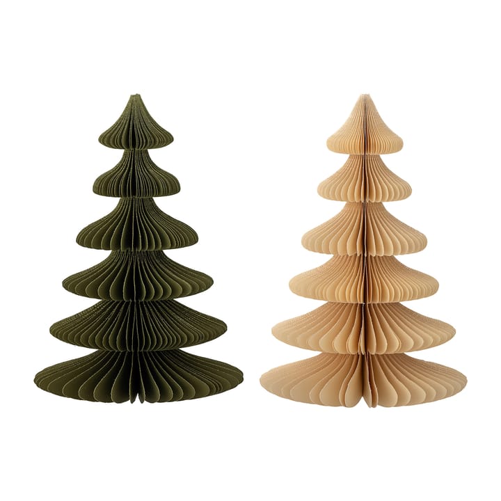 Decorazione natalizia Milan Christmas tree confezione da 2, 22,5 cm - Verde - Bloomingville