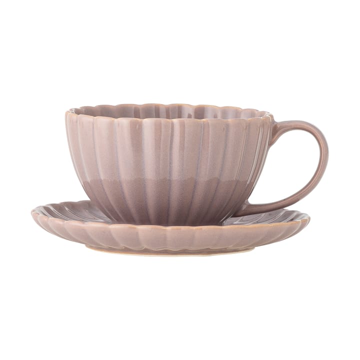 Tazza Latina 22 cl con piattino, Rosa Bloomingville