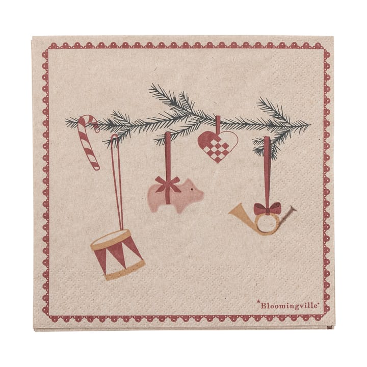 Tovaglioli di carta Yule 33x33 cm confezione da 20 - Multi - Bloomingville