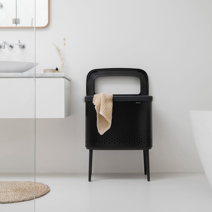 Cesto biancheria Bo 60 L, nero opaco Brabantia