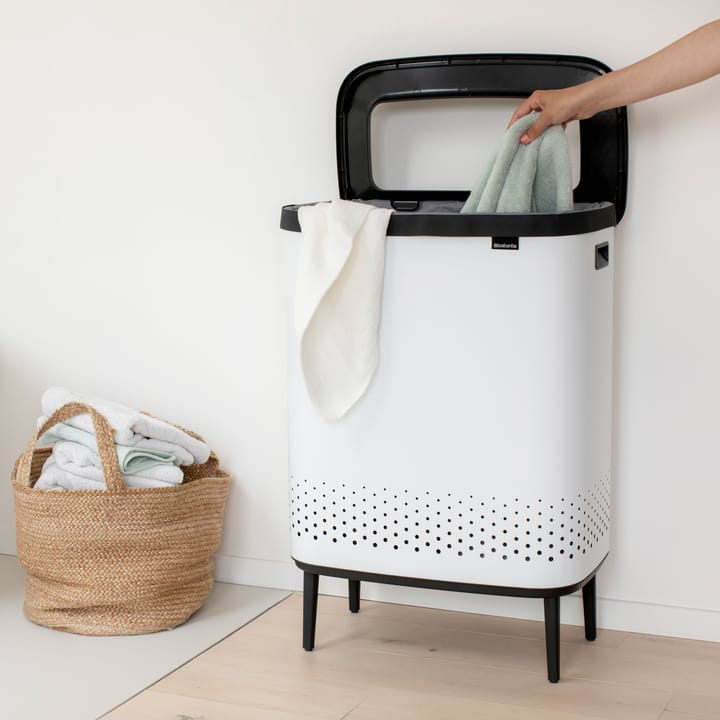 Cesto biancheria Bo alto 2x45 L, bianco Brabantia