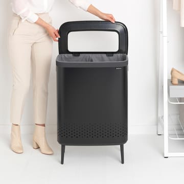 Cesto biancheria Bo alto 2x45 L - nero opaco - Brabantia