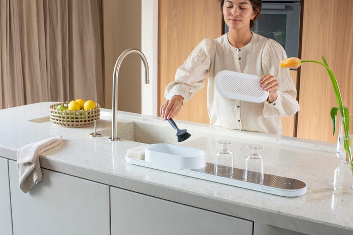 Organizzatore per lavello SinkStyle, set di 2 pezzi, Mineral fresh white Brabantia