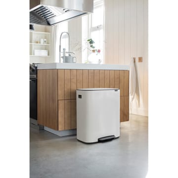 Pattumiera a pedale 2x30 L - Bianco - Brabantia