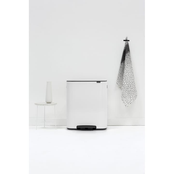 Pattumiera a pedale 2x30 L - Bianco - Brabantia