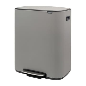 Pattumiera a pedale 2x30 L - Mineral concrete grey - Brabantia