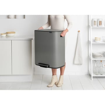 Pattumiera a pedale 2x30 L - Mineral concrete grey - Brabantia