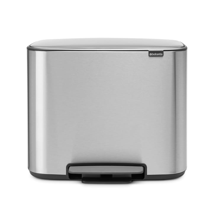 Pattumiera a pedale Bo 11+23 L, mineral steel FFP Brabantia