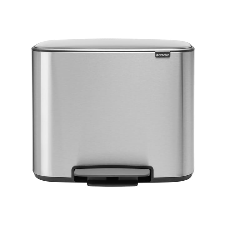 Pattumiera a pedale Bo 3+11 L, mineral steel FFP Brabantia