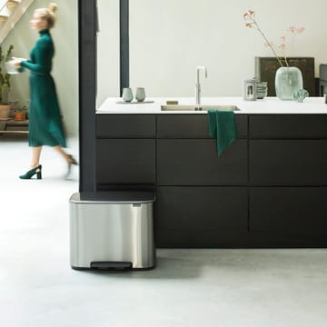 Pattumiera a pedale Bo 3+11 L - mineral steel FFP - Brabantia