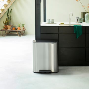 Pattumiera a pedale Bo 60 L - acciaio opaco - Brabantia