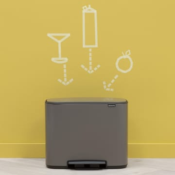 Pattumiera a pedali Bo 36 L - platinum - Brabantia