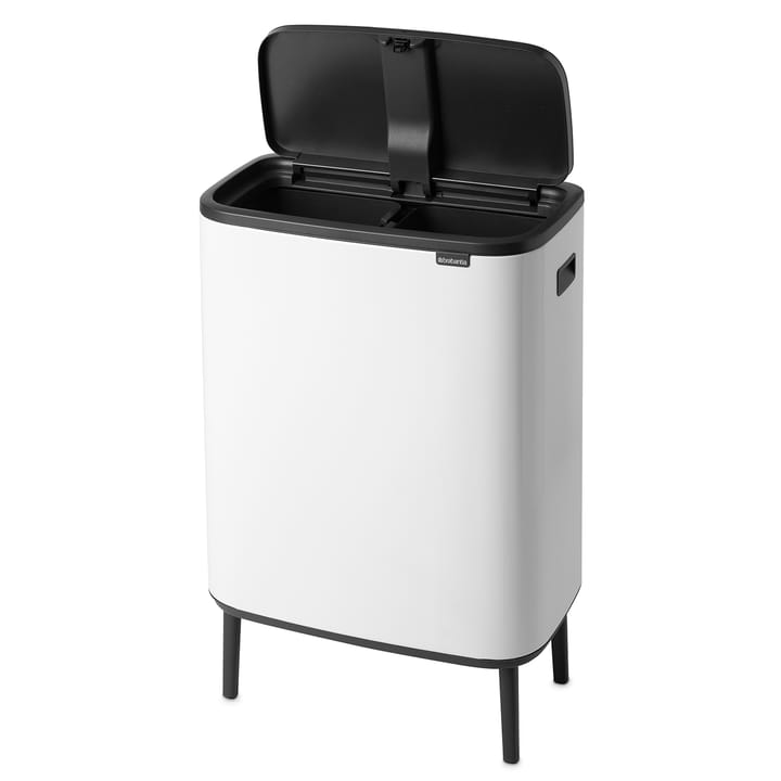 Pattumiera touch alta Bo 2x30 L, Bianco Brabantia