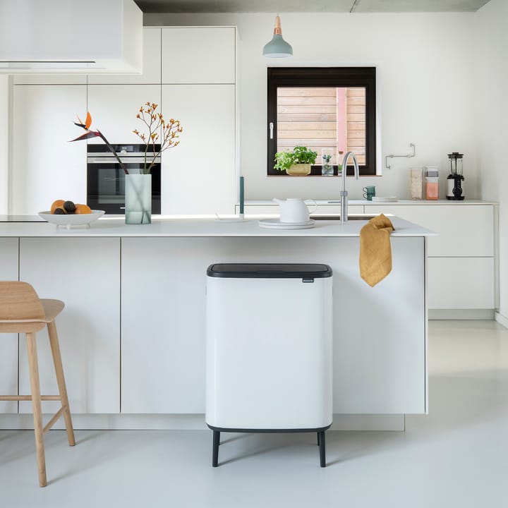 Pattumiera touch alta Bo 2x30 L, Bianco Brabantia