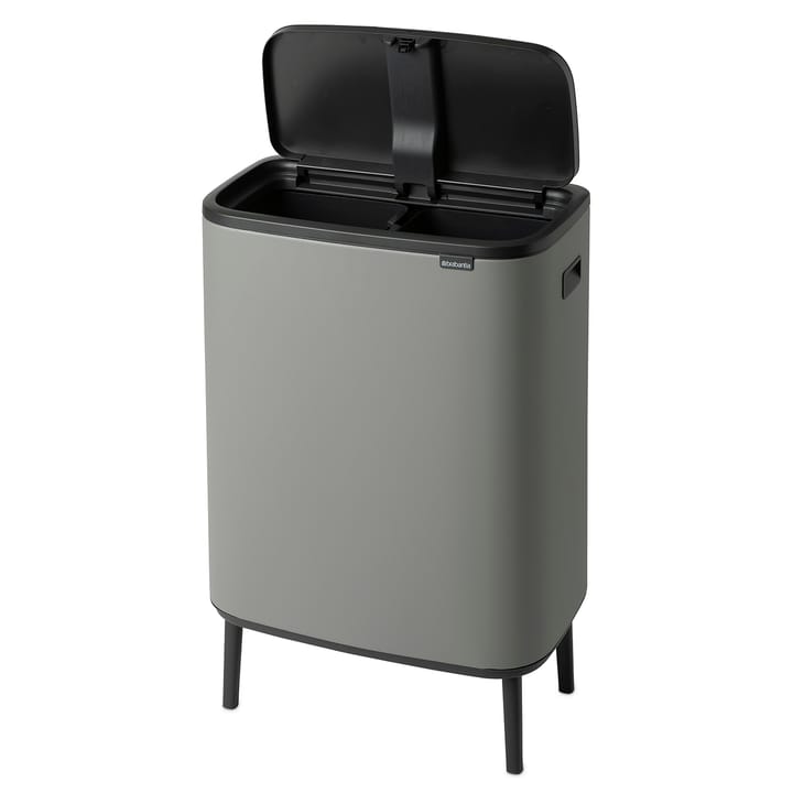 Pattumiera touch alta Bo 2x30 L, Mineral concrete grey Brabantia