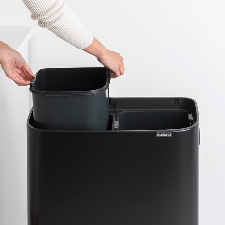 Pattumiera touch alta Bo 2x30 L, nero opaco Brabantia