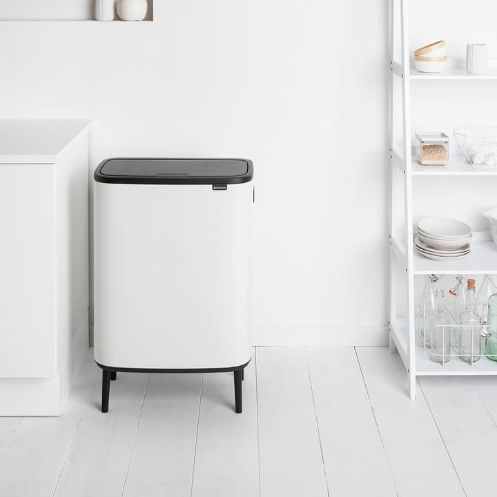 Pattumiera touch alta Bo 60 L, Bianco Brabantia