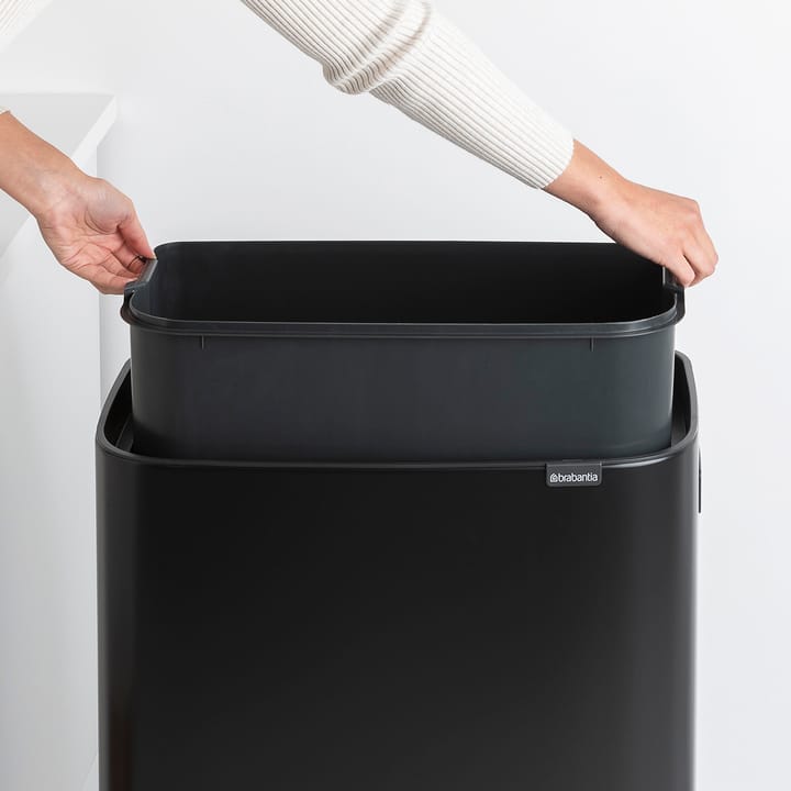 Pattumiera touch alta Bo 60 L, Nero opaco Brabantia