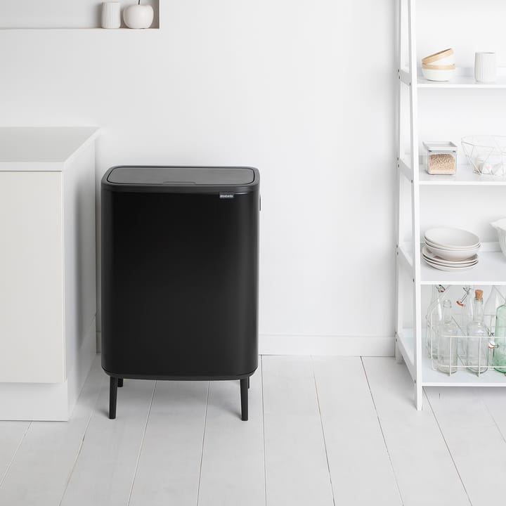 Pattumiera touch alta Bo 60 L, Nero opaco Brabantia