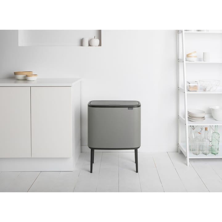 Pattumiera touch Bo 11+23 litri, Mineral concrete grey Brabantia