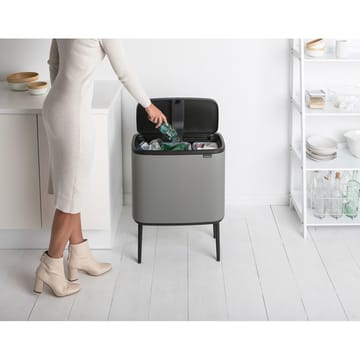 Pattumiera touch Bo 11+23 litri - Mineral concrete grey - Brabantia