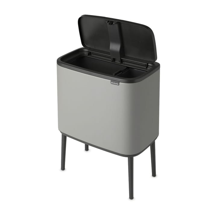 Pattumiera touch Bo 11+23 litri, Mineral concrete grey Brabantia