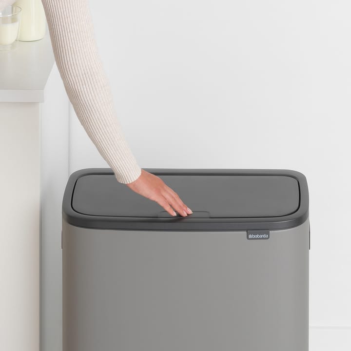 Pattumiera touch Bo 2x30 L, Mineral concrete grey Brabantia