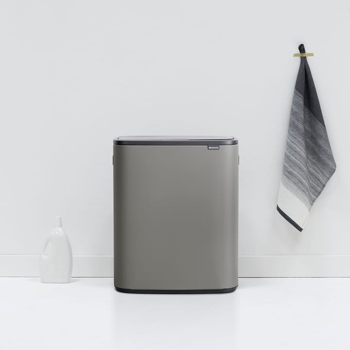 Pattumiera touch Bo 2x30 L, Mineral concrete grey Brabantia