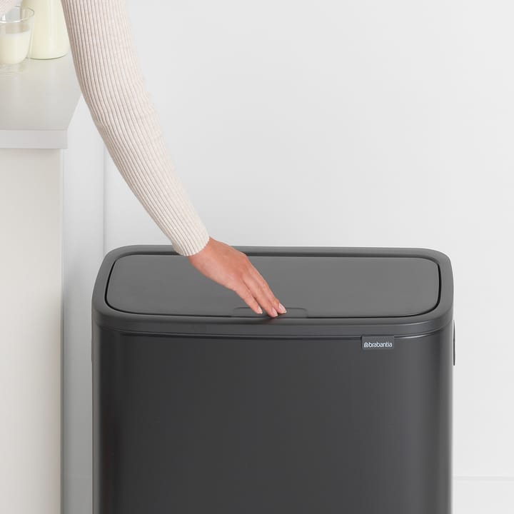 Pattumiera touch Bo 2x30 L, nero opaco Brabantia