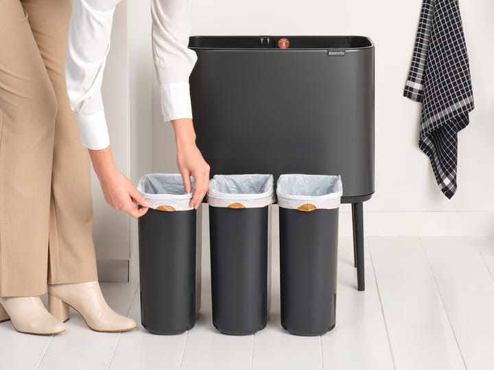 Pattumiera touch Bo 3x11 litri, Confident Grey Brabantia